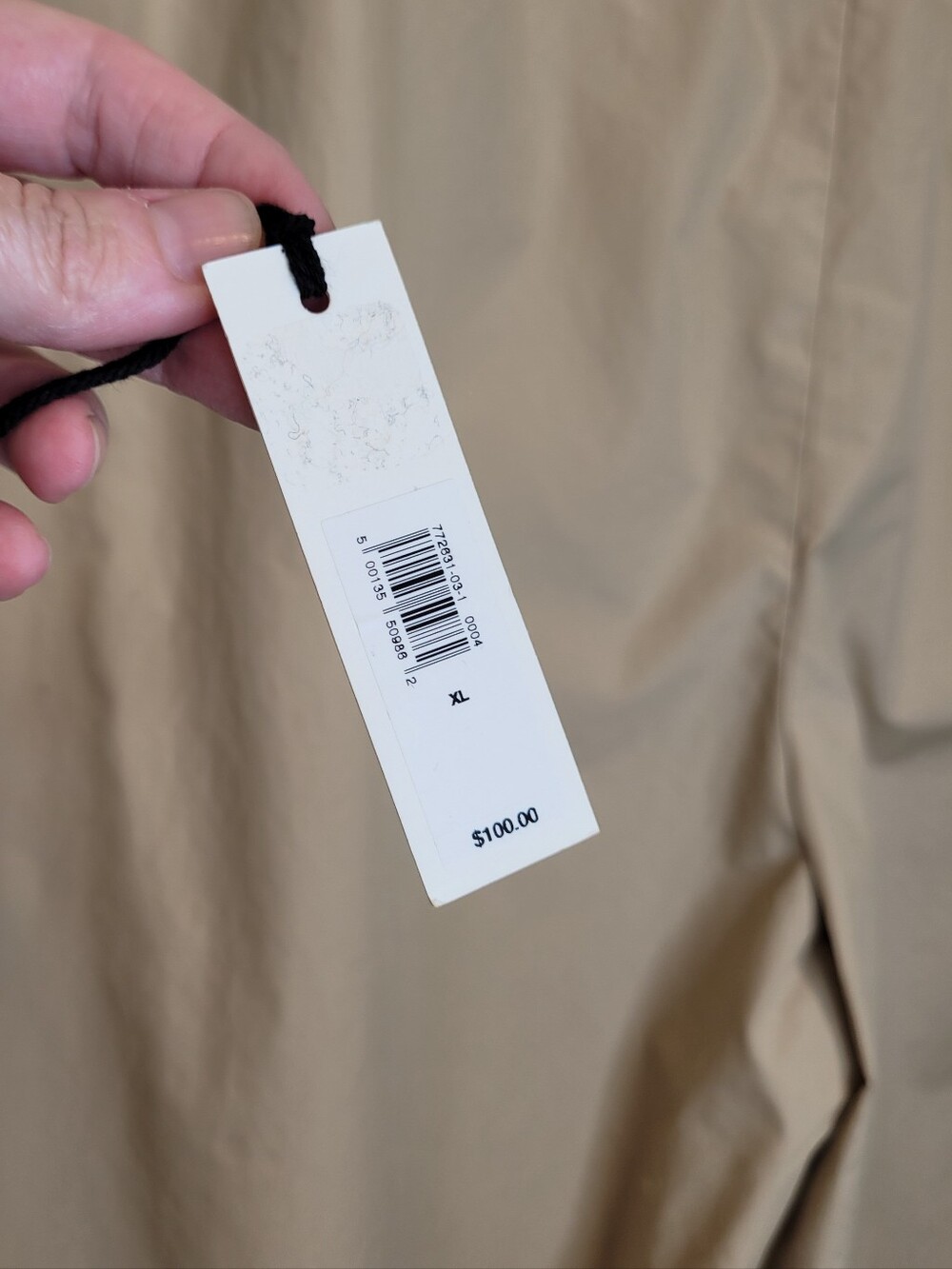 Banana Republic Wide Leg Cropped Cotton Poplin Pull On Pants XL Khaki NEW - Picture 5 of 7